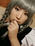 Black silk game beauty [Cosplay] izayoi Sakuya Japanese super seductive beauty photo(59)